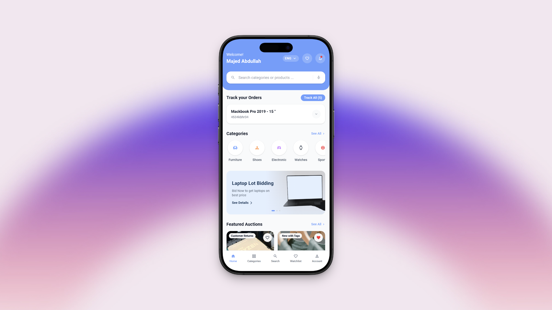 Bidder mobile app